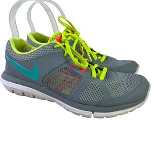 Nike Flex Fit Sole 2014 Run 642767-009 Womens Gray Lace Up Sneakers Shoes sz 7